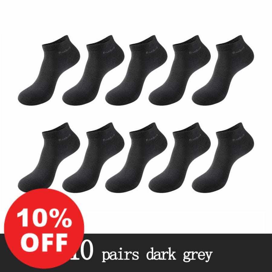 10 Pairs / Pack Men's High Quality Breathable Anti-Bacterial Ankle Socks Bennys Beauty World