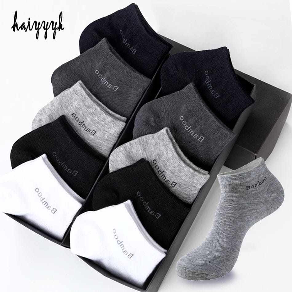 10 Pairs / Pack Men's High Quality Breathable Anti-Bacterial Ankle Socks Bennys Beauty World