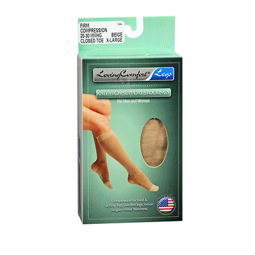 Scott Specialties, Loving Comfort Knee High Support Stockings Closed Toe Firm, Extra Large 1 Pair