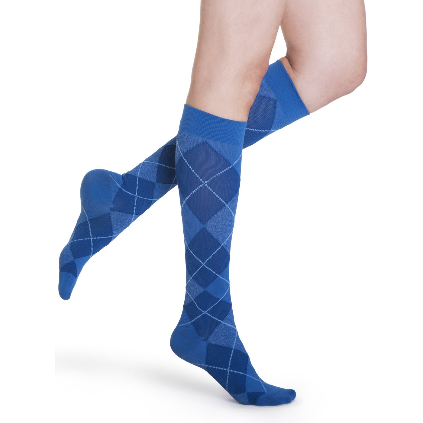 WELL BEING MicroFiber Shades 15-20 mmHg Closed Toe Calf Length Compression Stockings