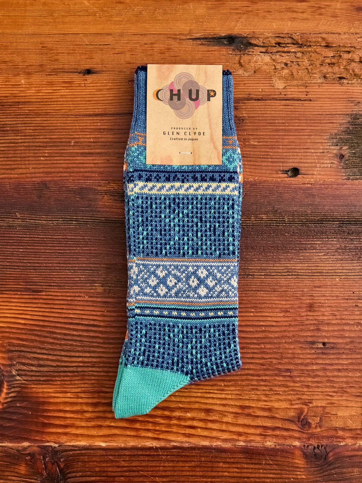 Spring Stippling Sock in Pigeon Blue