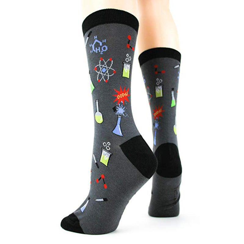 Womens Chemistry Novelty Socks Feature Spandex for Durability, Comfort