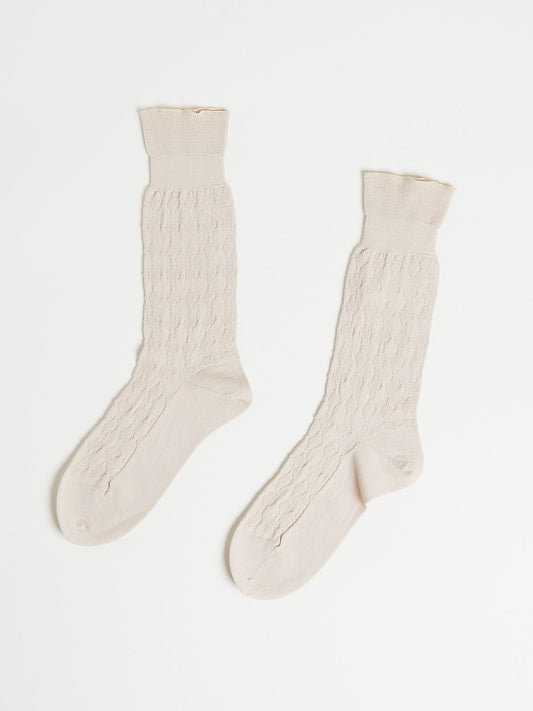 Super Merino Link Socks in Ivory