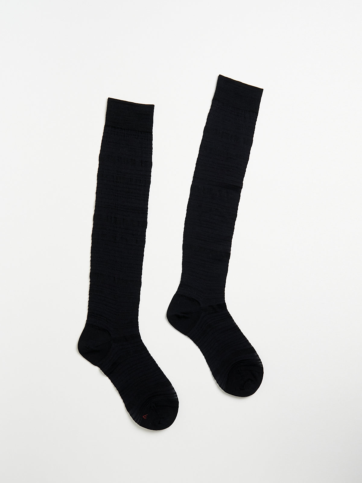 Sheer Stripe Stocking in Black