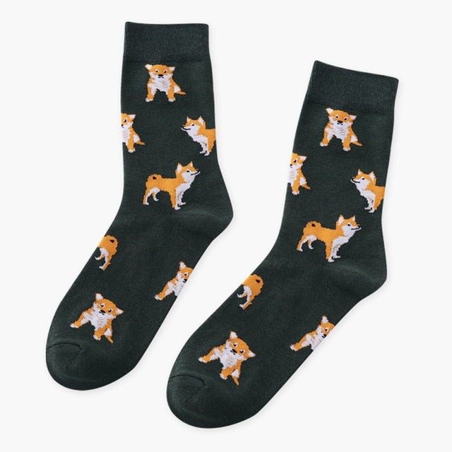 Dark Green AnimalPrint Socks