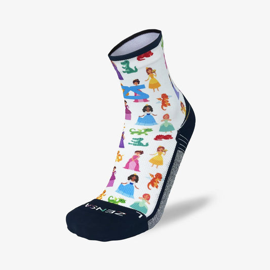 Princesses and Dragons Running Socks (Mini-Crew)