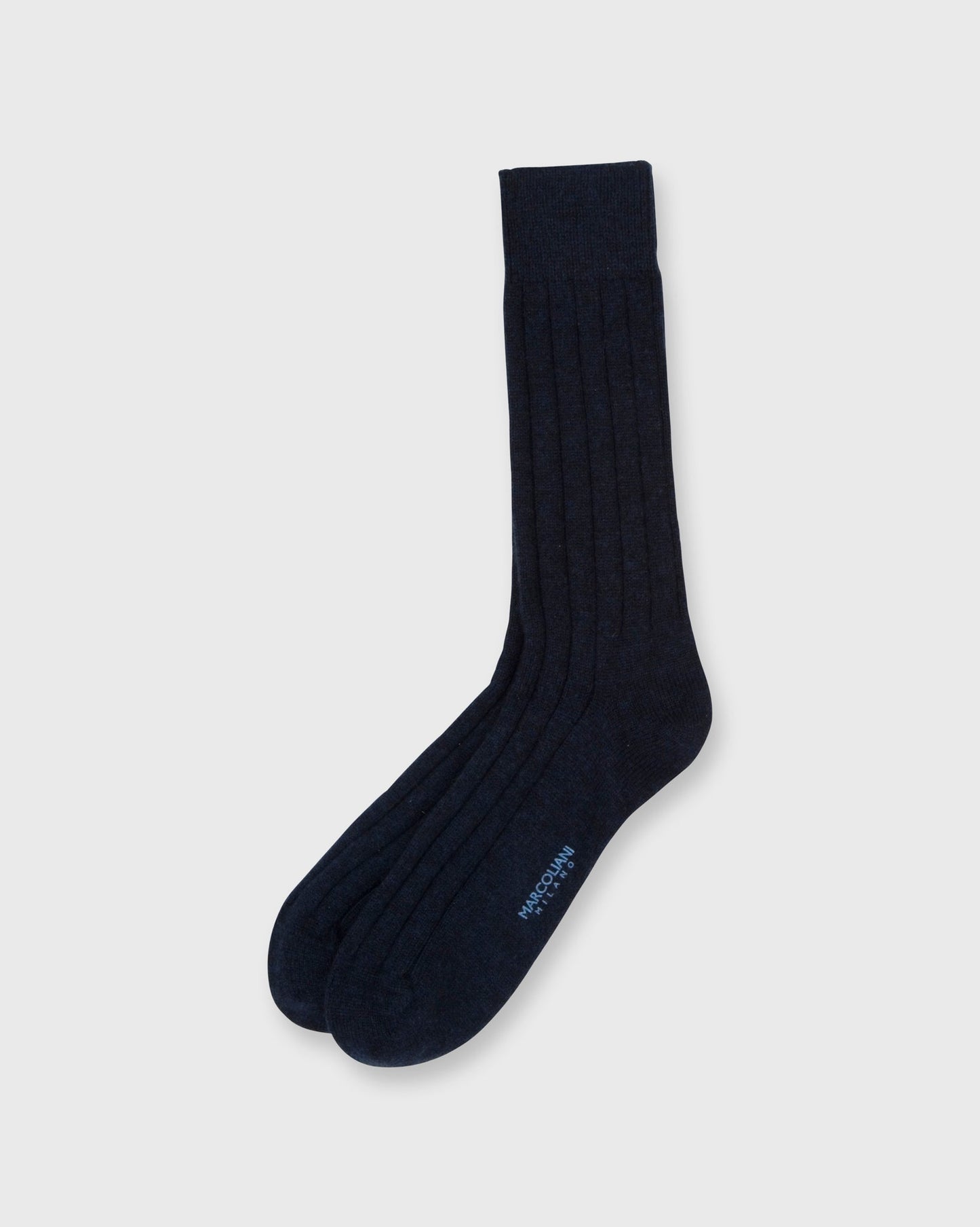 Trouser Dress Socks in Navy Cashmere