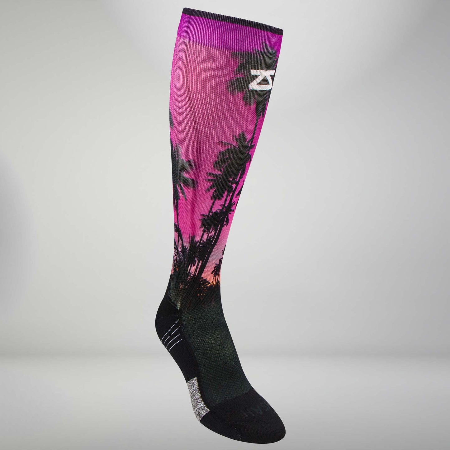 Tropical Palm Trees Compression Socks (Knee-High)