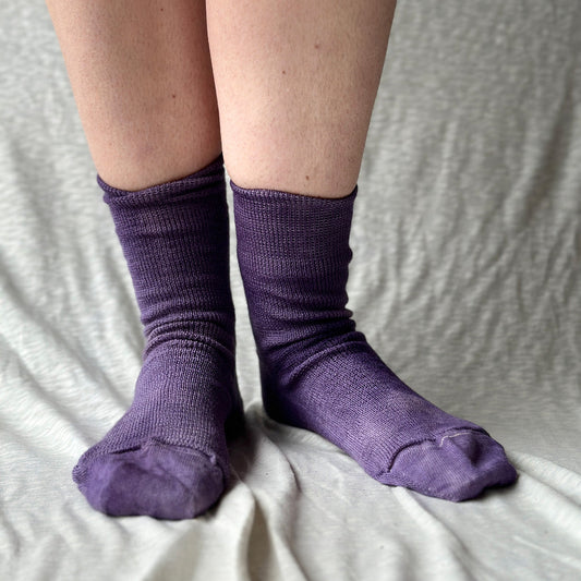 Plant Dyed Fine Organic Wool Socks (36-43)