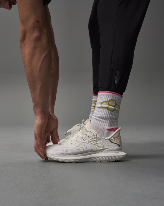 RUDIS White/Blue Knit Essential Socks (2 Pair)