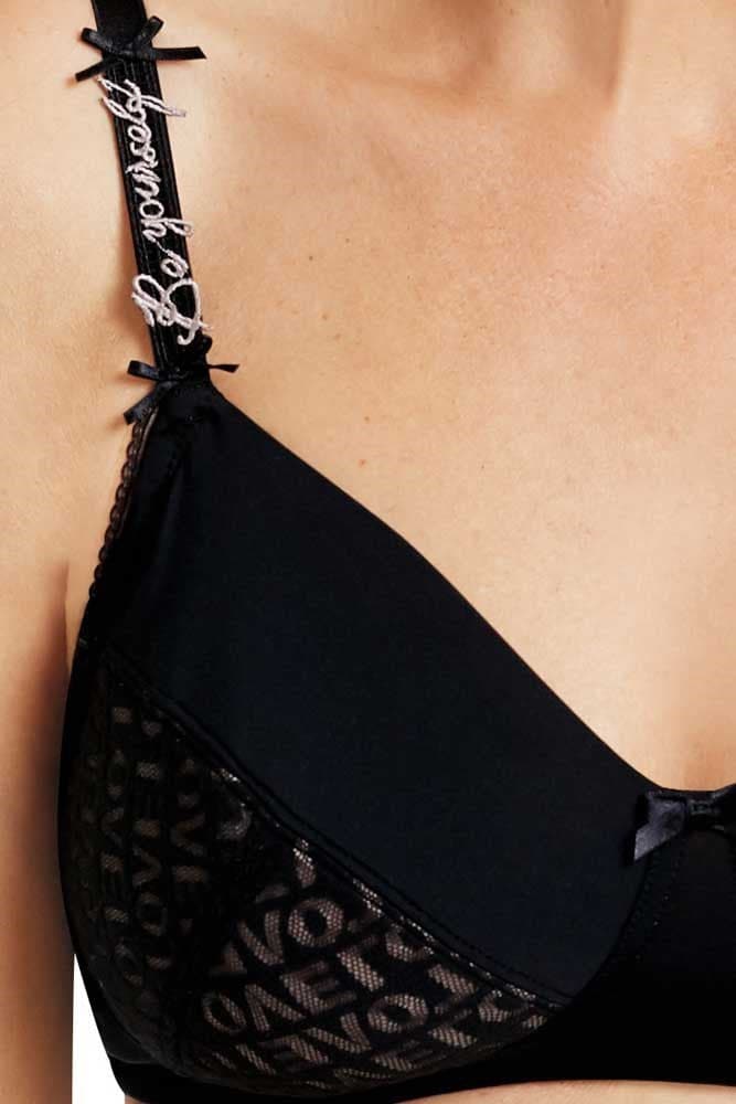 Amoena Be Yourself Wire-Free Bra - Black/Taupe