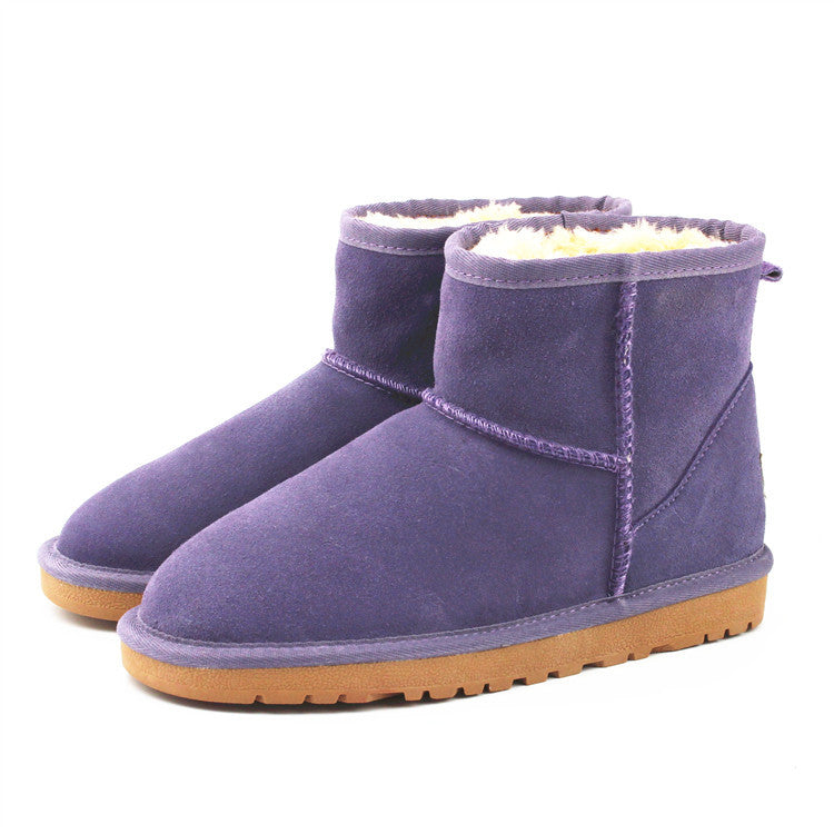 Snow Boots Women's Short Boots Flat Soled Plush Cotton Boots