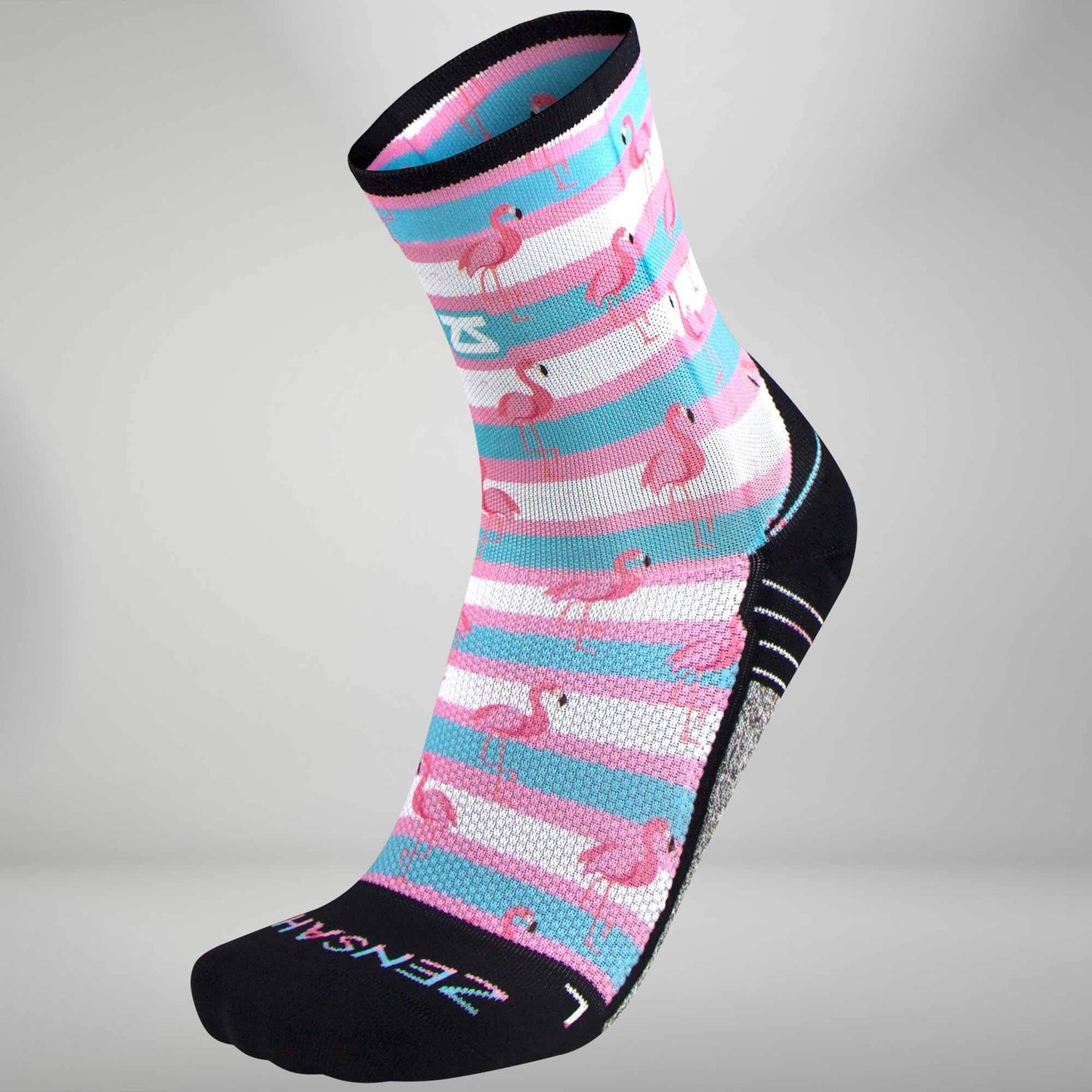 Summer Flamingo Socks (Mini-Crew)