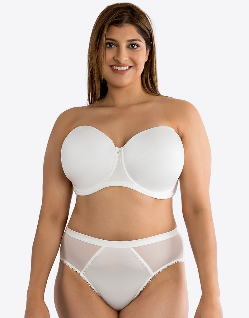 Parfait Elise Strapless Bra Pearl White