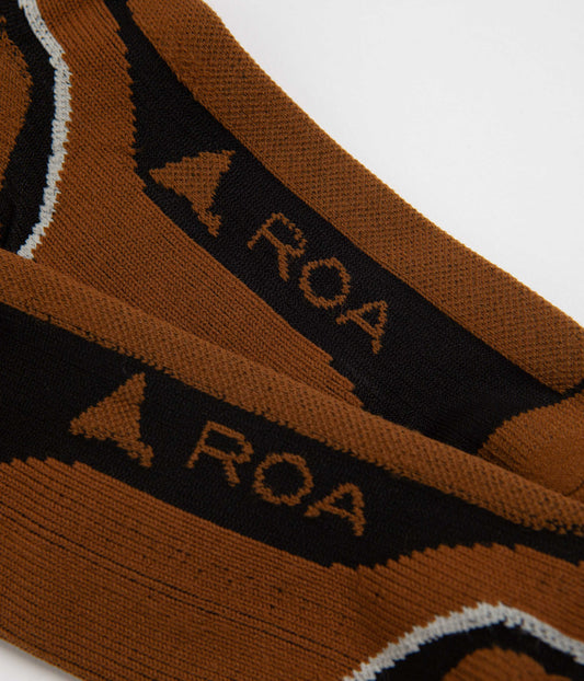 ROA Long Socks - Rust / Black
