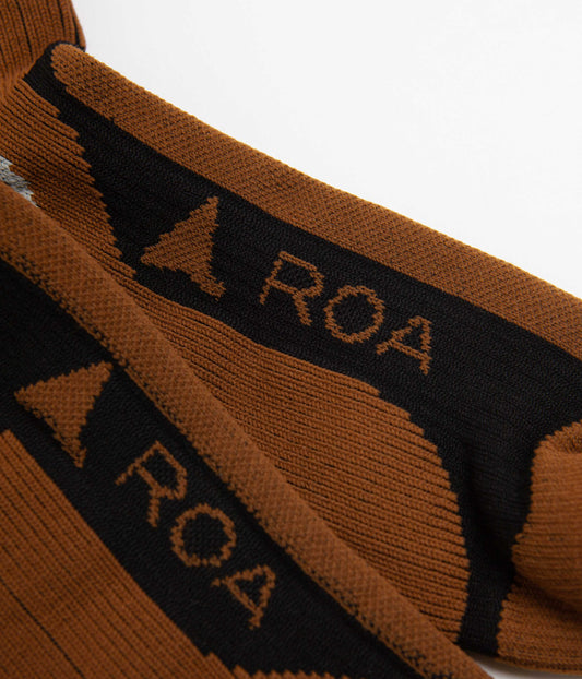 ROA Short Socks - Rust / Black