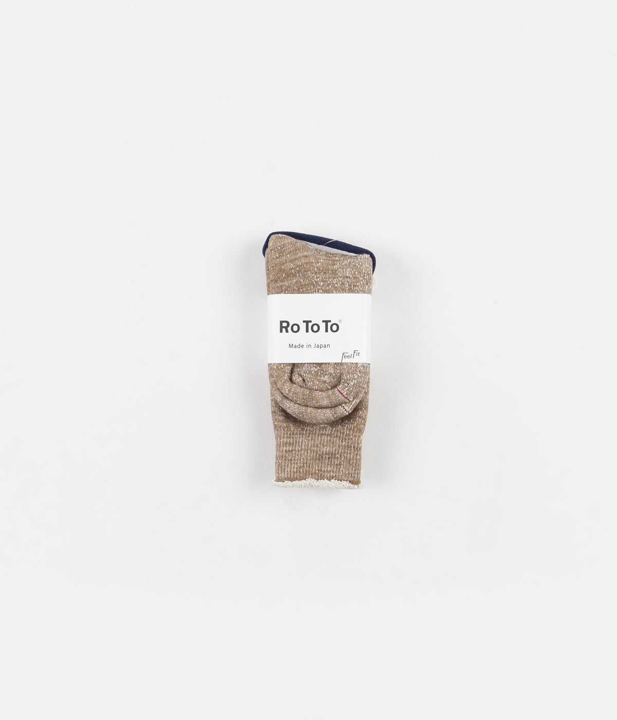 RoToTo Double Face Merino Blend Socks - Camel