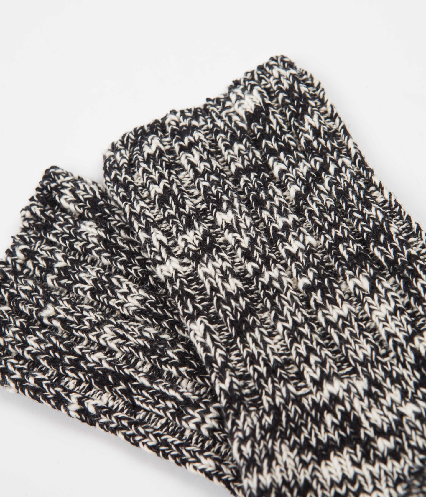 RoToTo Low Gauge Slub Socks - Black