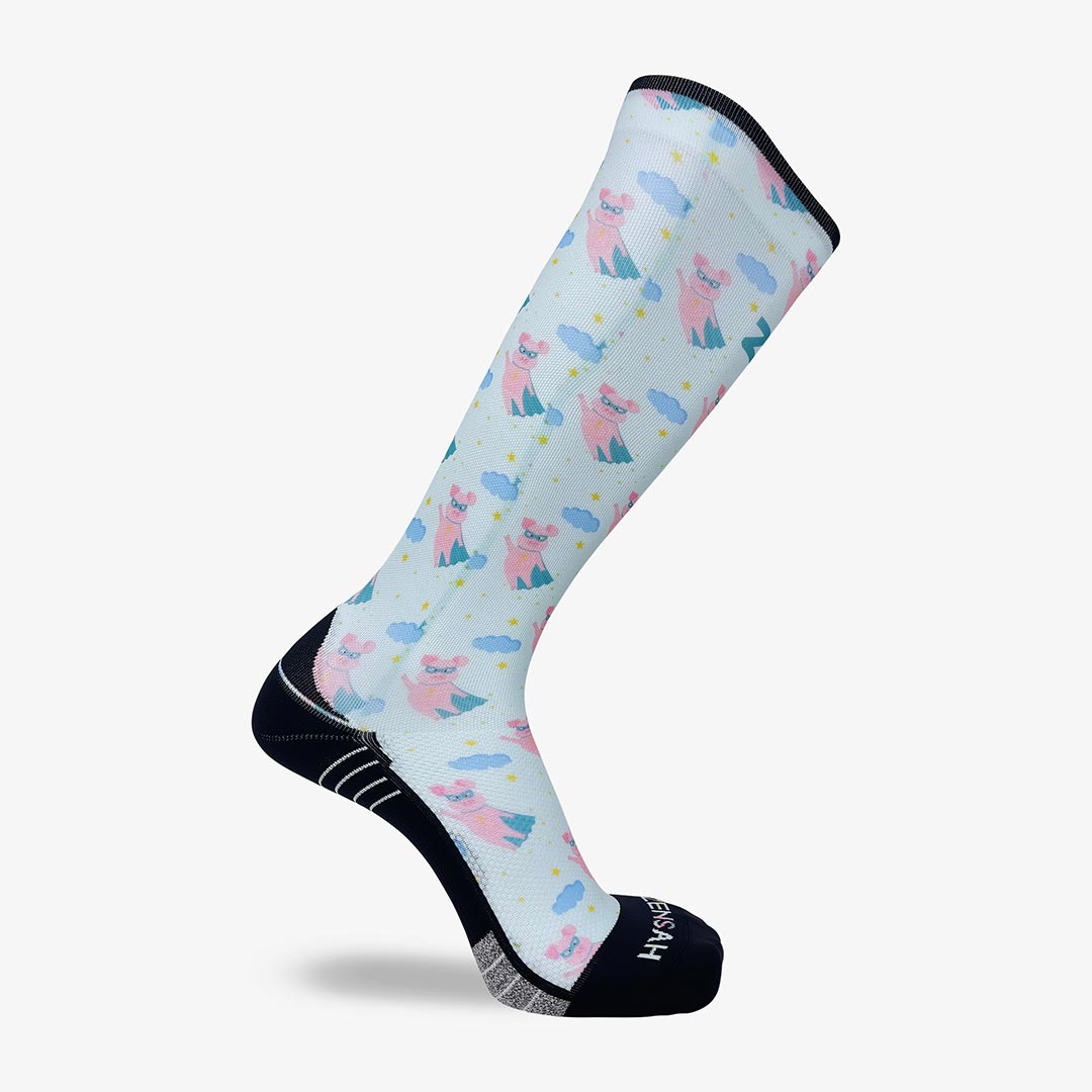 Superhero Pigs Compression Socks (Knee-High)