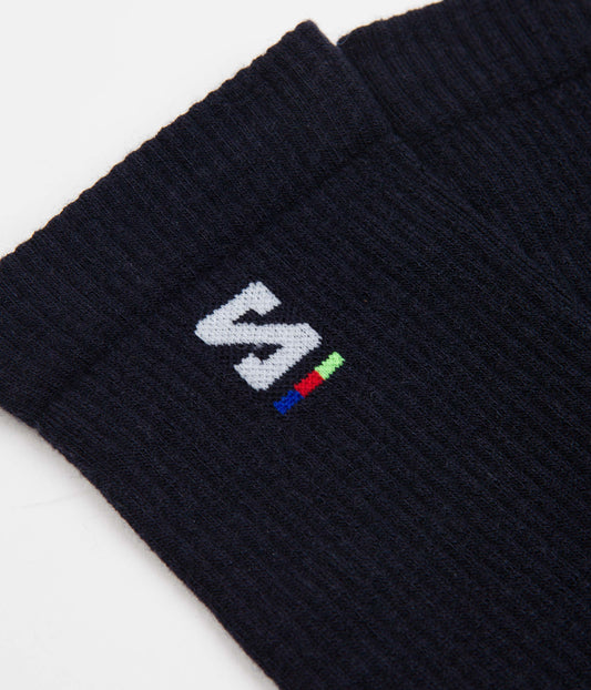 Salomon Sunday Smart Crew Socks - Dark Sapphire / White