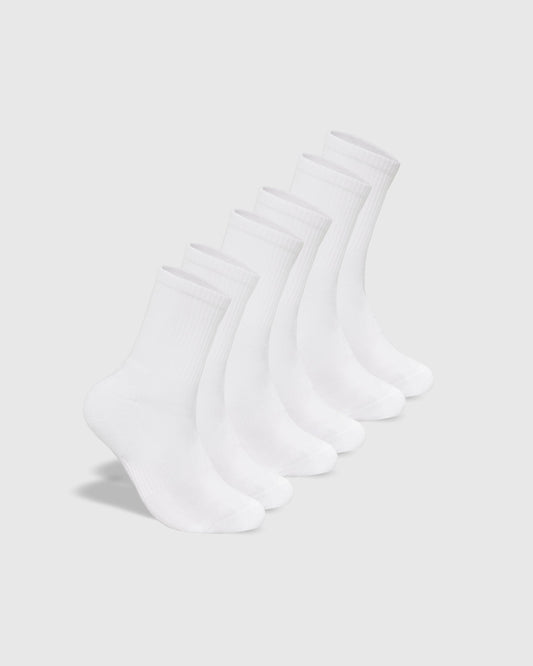 White Half Crew Sock 3-Pack
