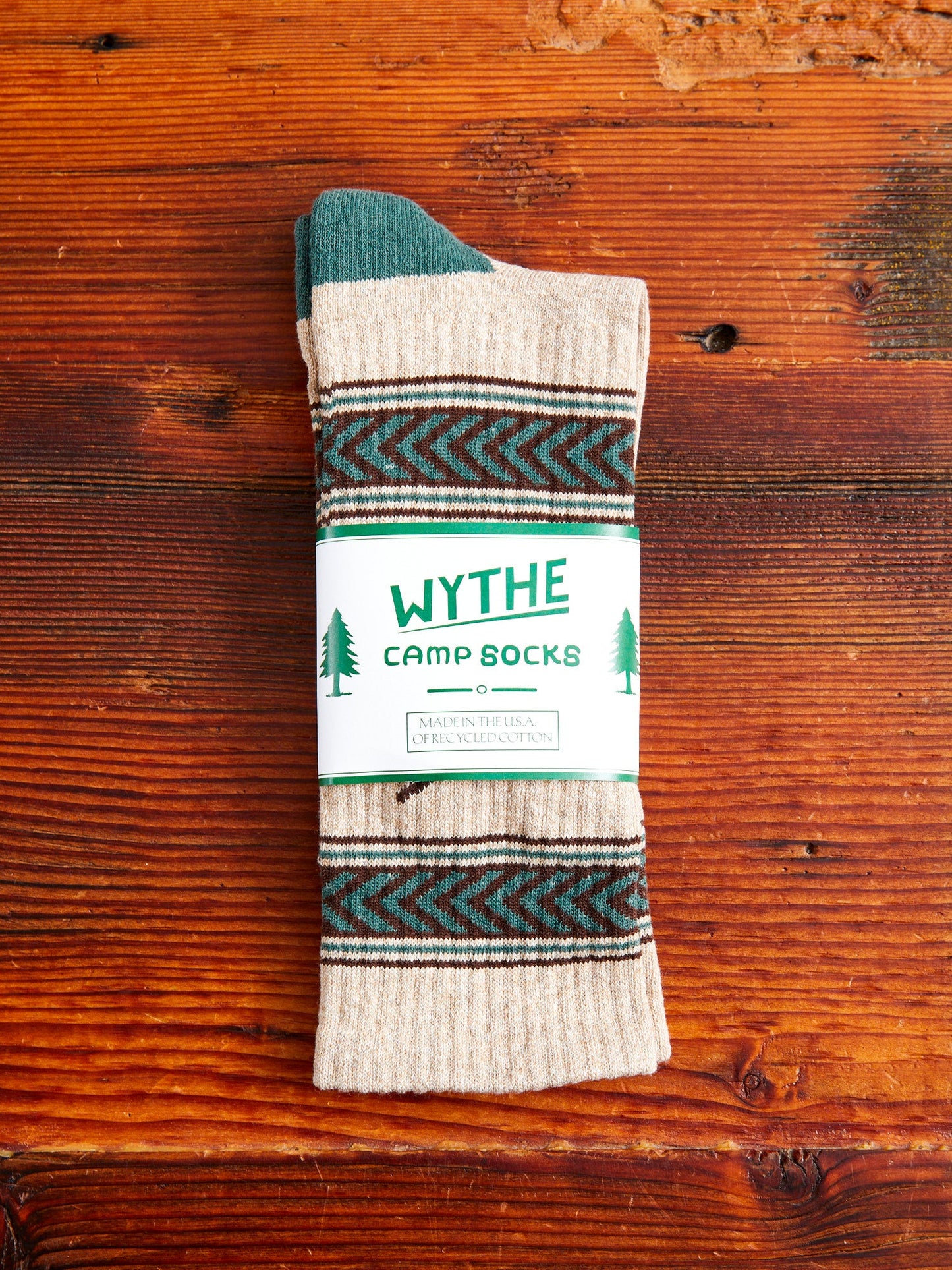 Recycled Cotton Camp Socks in Mallard Flight