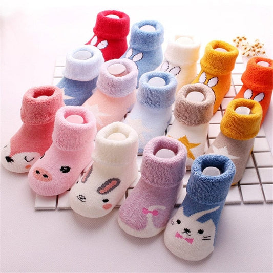 3 Pair Unisex baby Socks Spring  Warm toddler Socks