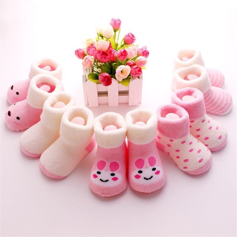 3 Pair Unisex baby Socks Spring  Warm toddler Socks