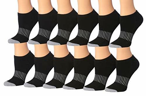 Tipi Toe Women's 12-Pairs Low Cut Athletic Sport Peformance Socks, - Zoter Shop