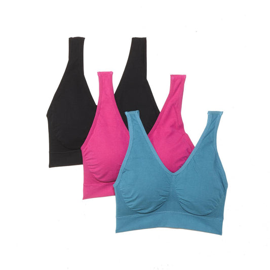 Rhonda Shear Seamless "Ahh" CottonBlend Bra 3pack