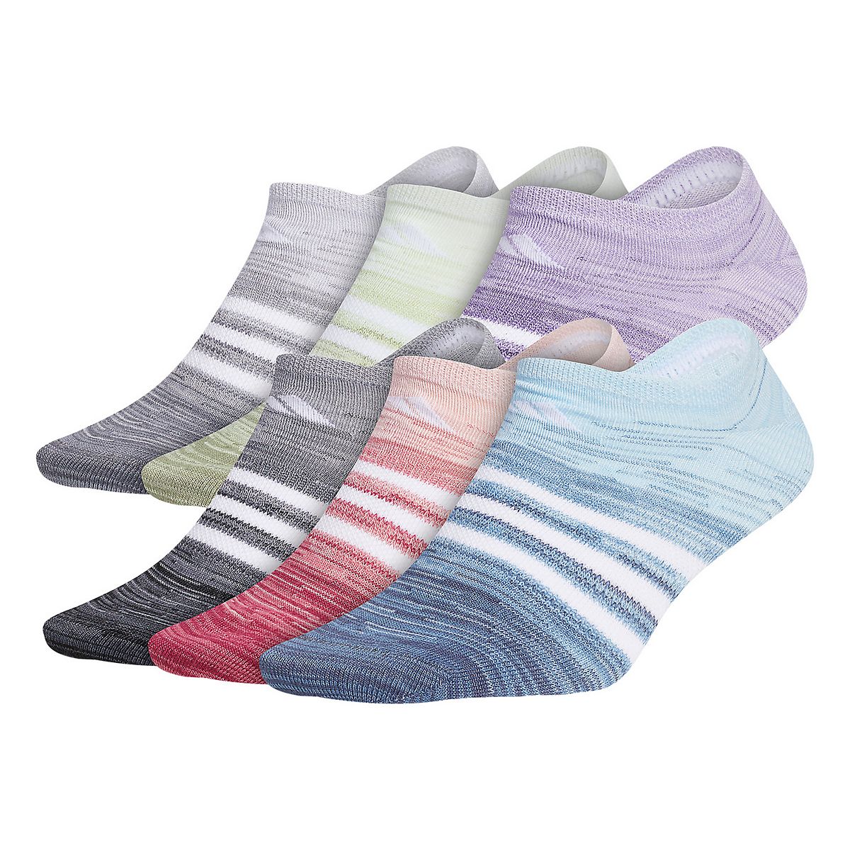 Women's adidas Superlite Badge Of Sport Stripe No-Show Sock 6-Pack