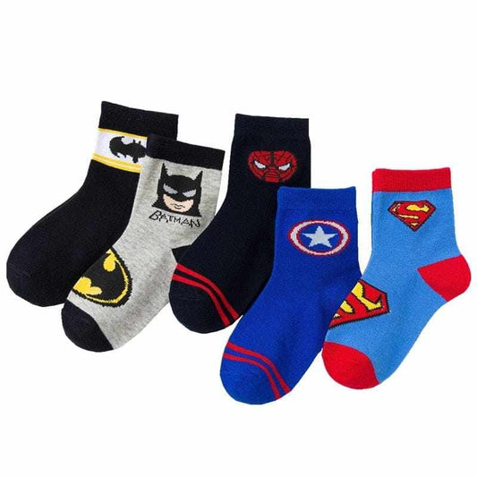 5 Pairs/Lot Cotton Breathable Cartoon Fashion Baby Boys Girls Socks For 1-15 Years Bennys Beauty World
