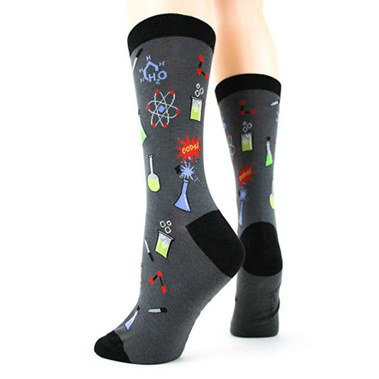 Womens Chemistry Novelty Socks Feature Spandex for Durability, Comfort