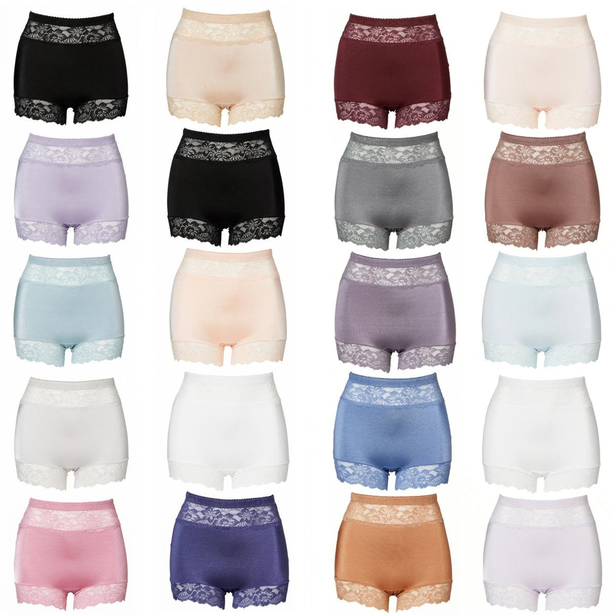 Rhonda Shear 5-pack Pinup Panty with Lace Trim