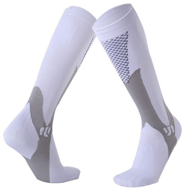Mens Sports Knee Socks White