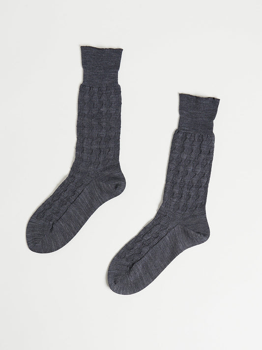 Super Merino Link Socks in Mix Grey