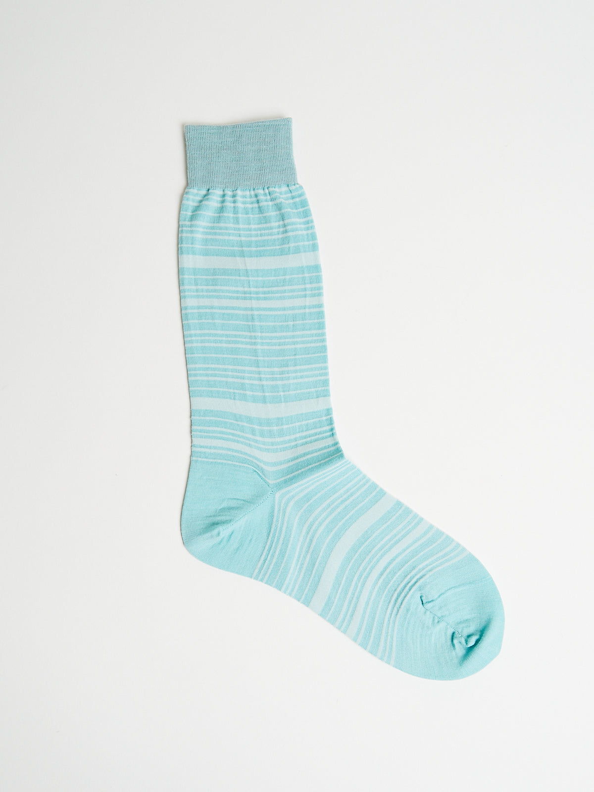 Stripe Socks in Mint Blue