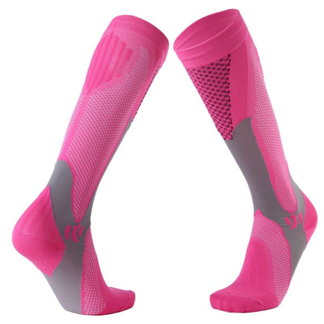 Mens Sports Knee Socks Fuscia