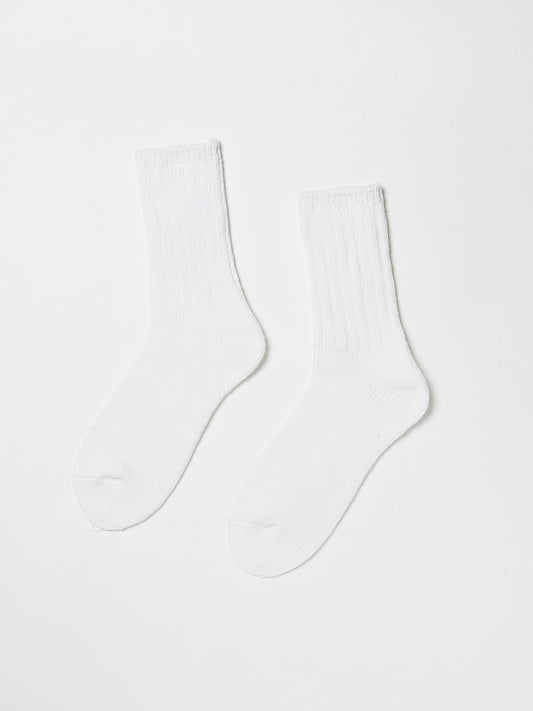 60 Yarns Cotton Socks in White