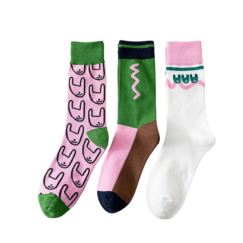 Pink Rabbit Socks - 3 Pack