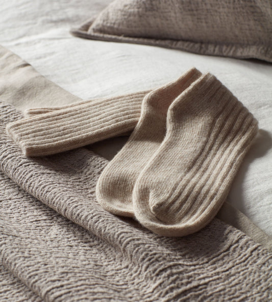 Oatmeal Maisie Lambswool Socks