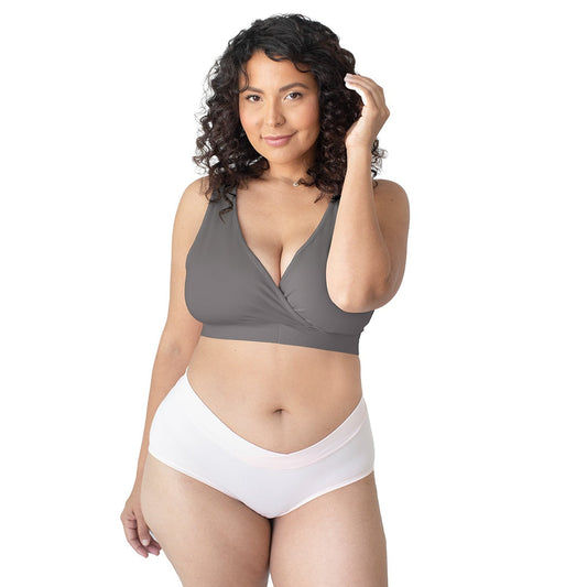 Organic Cotton Nursing & Sleep Bra | Grey-Bras-Kindred Bravely