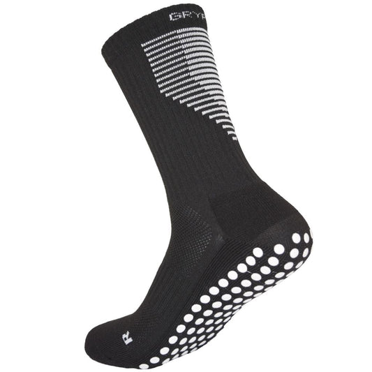 Shadow - Black - White Grip Midcalf Length Premium Grip Socks - Size S (3-6 UK)
