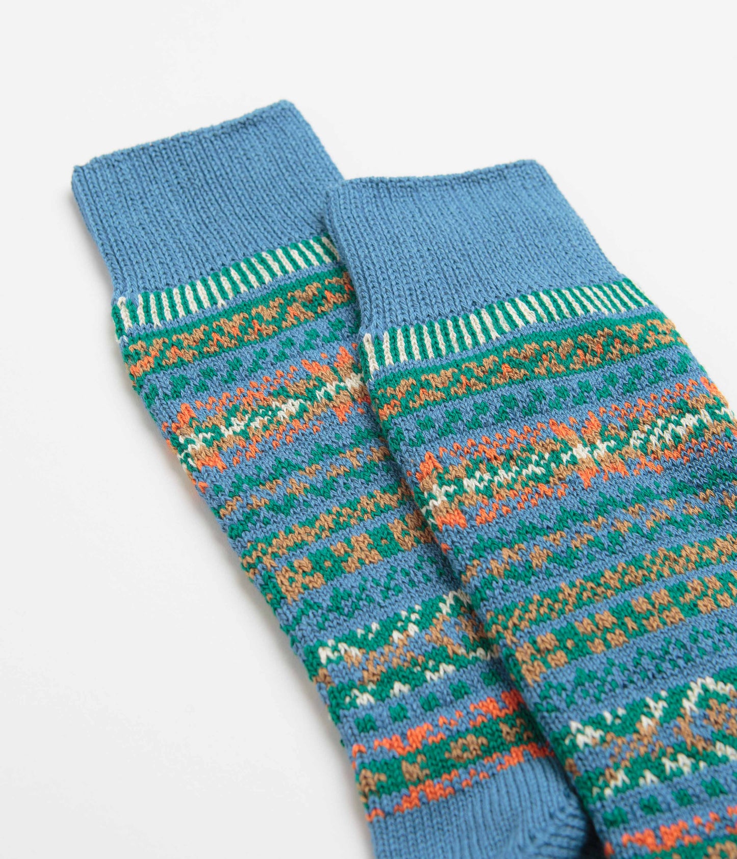 RoToTo Patterned Socks - Blue