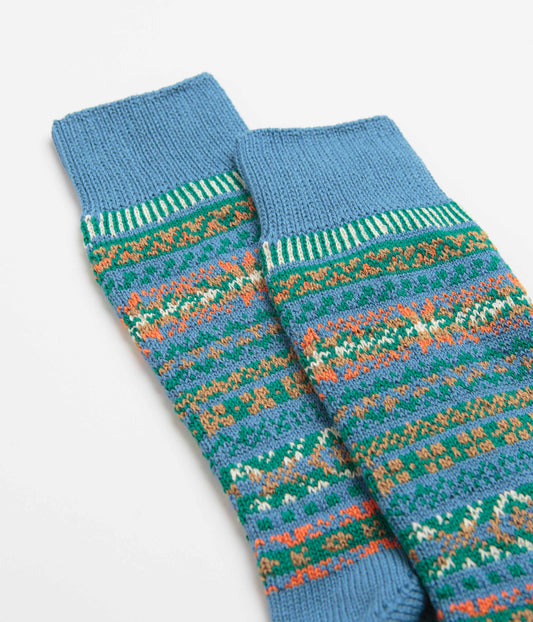 RoToTo Patterned Socks - Blue