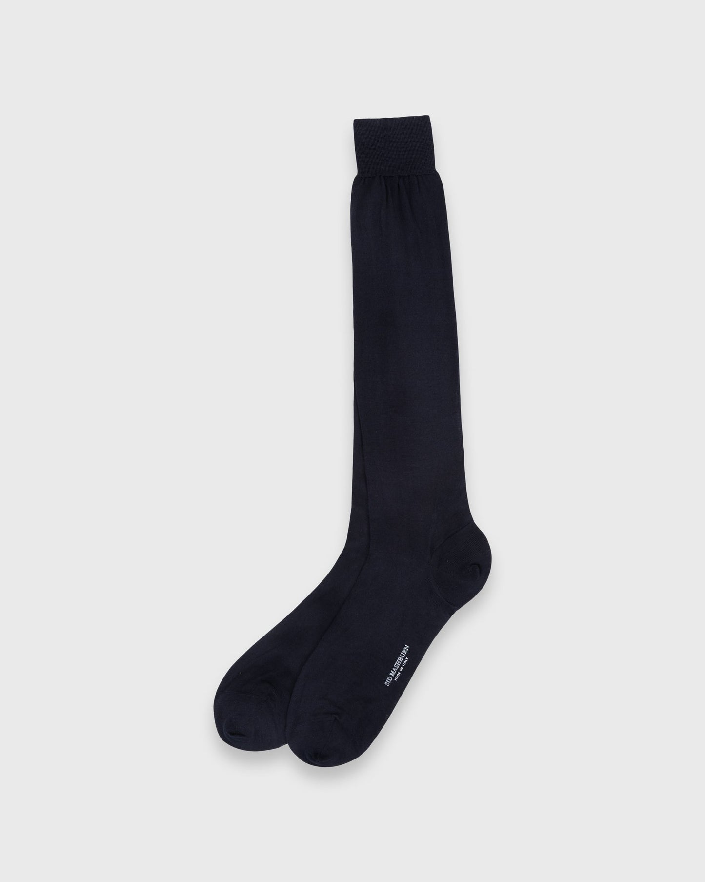 Over-The-Calf Dress Socks in Navy Cashmere/Silk