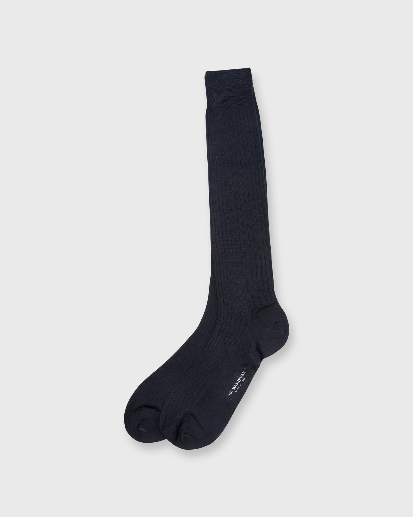 Over-The-Calf Dress Socks in Navy Silk
