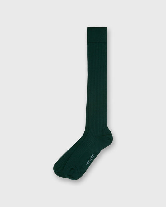 Over-The-Calf Dress Socks in Petrol Extra Fine Merino