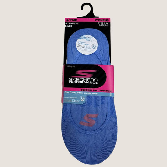Skechers 3pack Womens 1/2 Terry Liner Socks