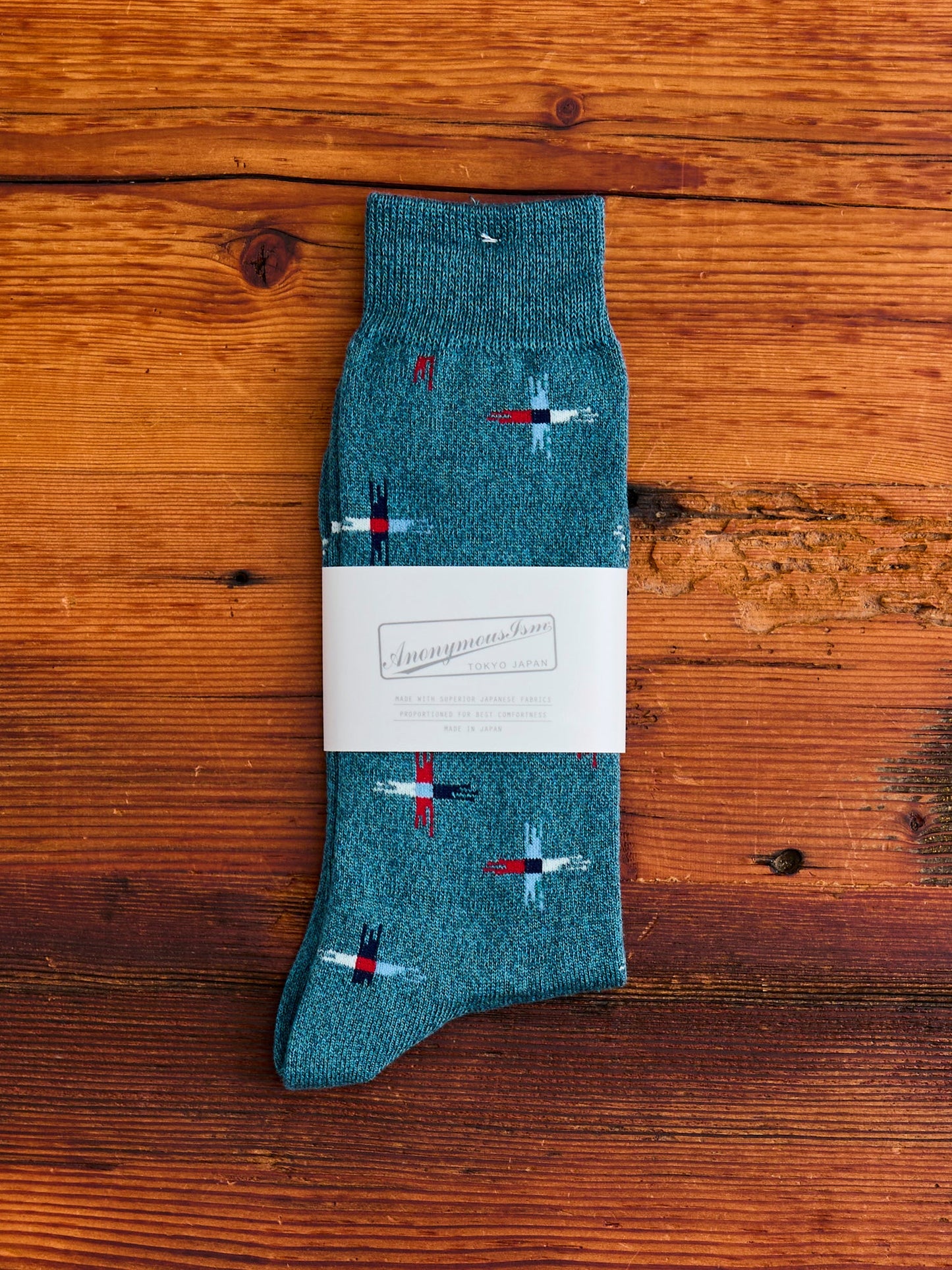 Sun Cross Crew Sock in Ink Blue